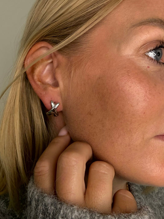 Crossed Stud Earrings - Milone Jewelry