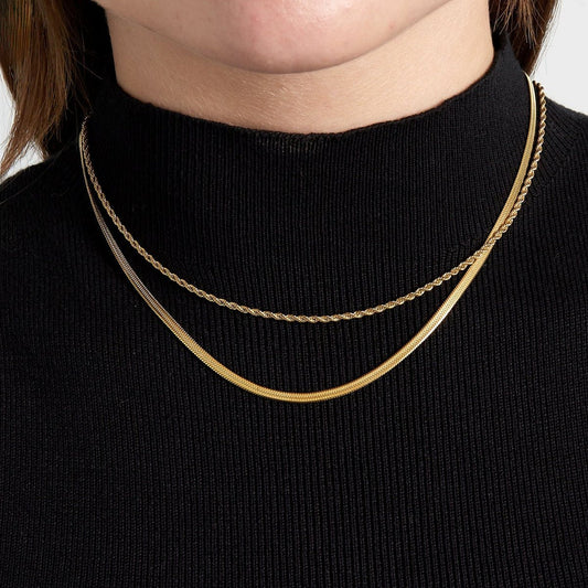 Dubbellänk Halsband - Milone Jewelry