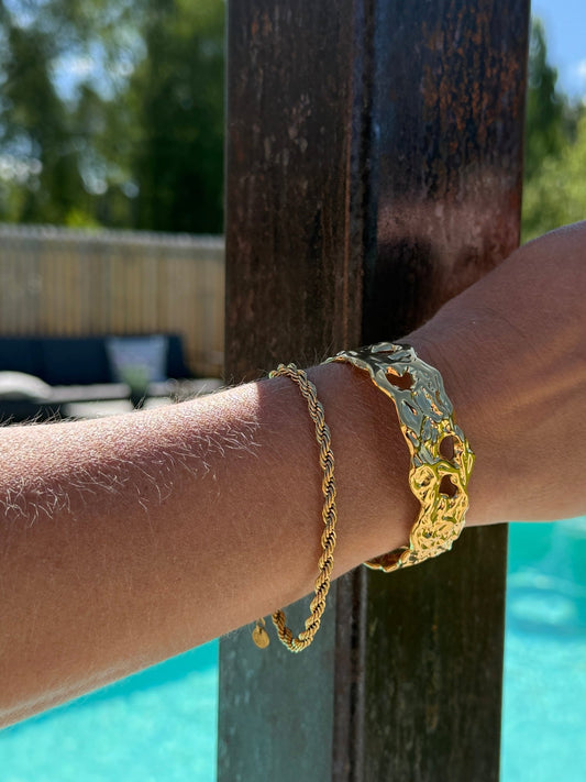 Geometrisk Glans – Cuff armband - Milone Jewelry