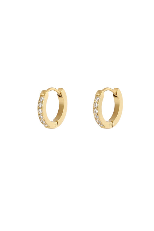 Raka Hoops med Stenar - Milone Jewelry