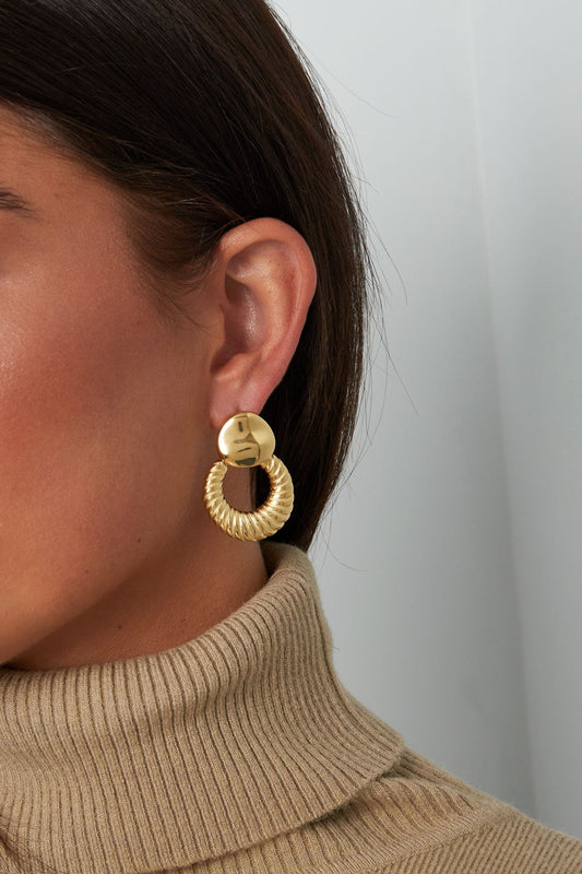 Circle Drop örhängen - Milone Jewelry