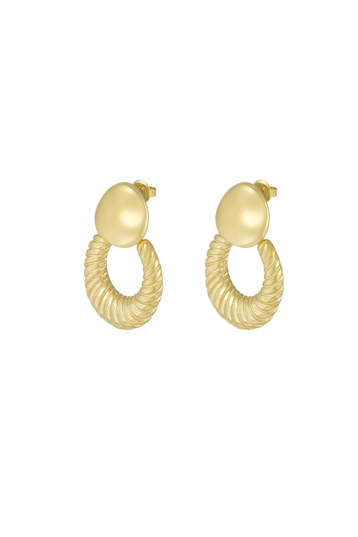 Circle Drop örhängen - Milone Jewelry