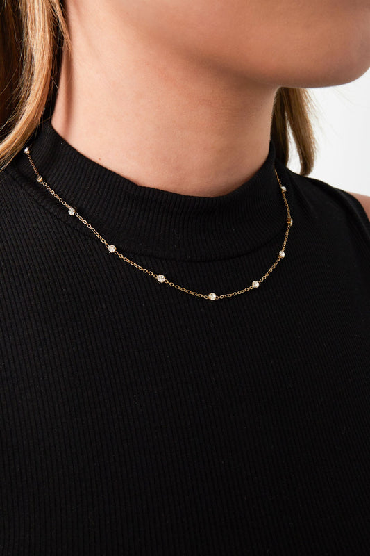 Dazzling Halsband med Glittrande Stenar - Milone Jewelry