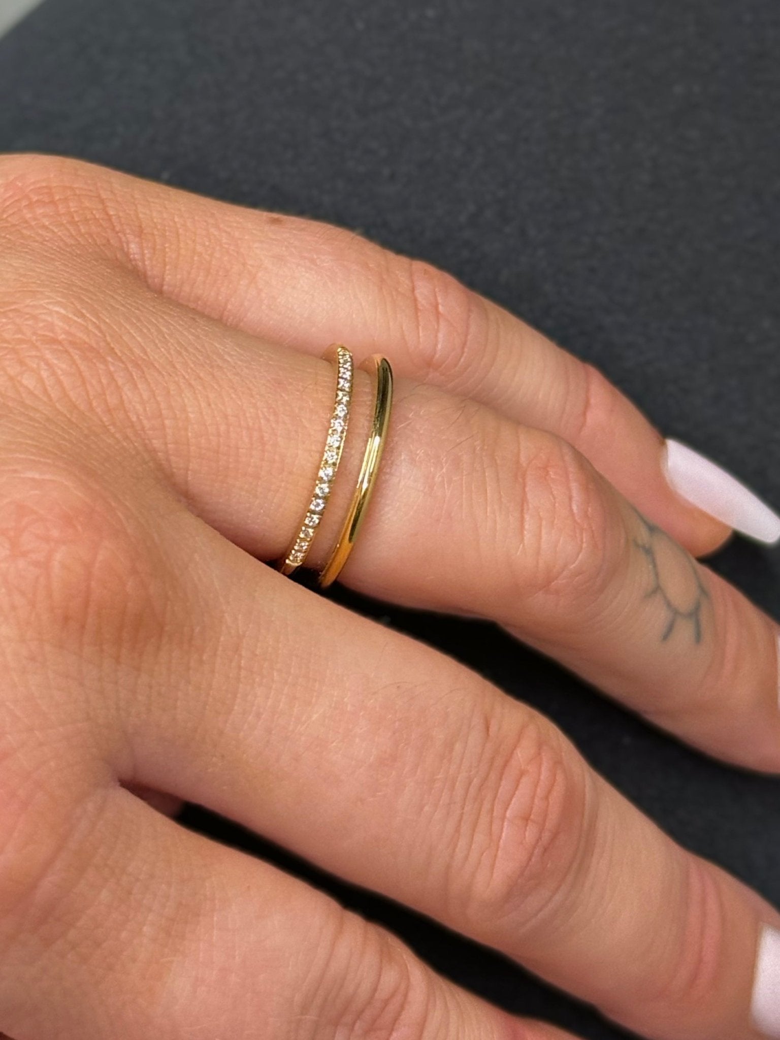 Double Band Zircon Ring - Milone Jewelry