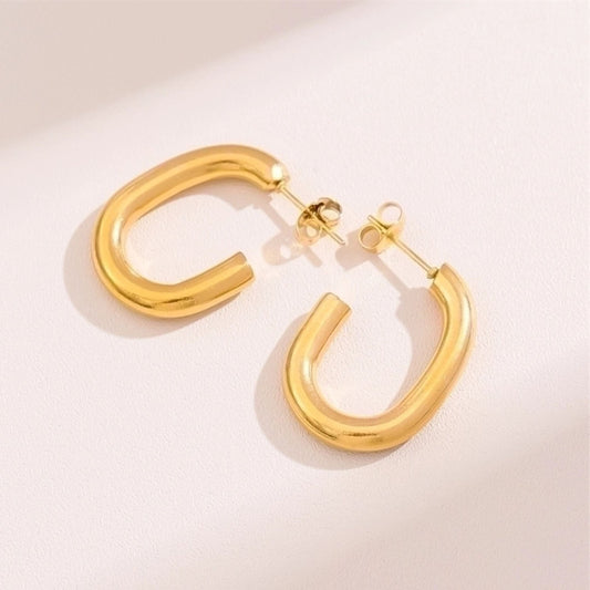 Halv creoler med stift - Milone Jewelry