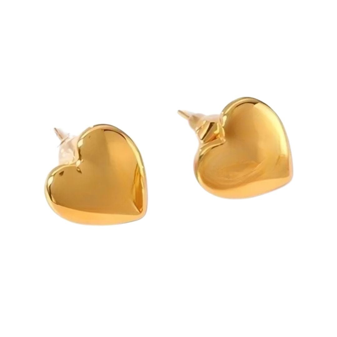 Hjärtformade fasta örhängen - Milone Jewelry