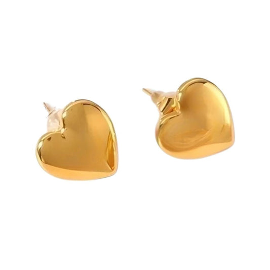 Hjärtformade fasta örhängen - Milone Jewelry