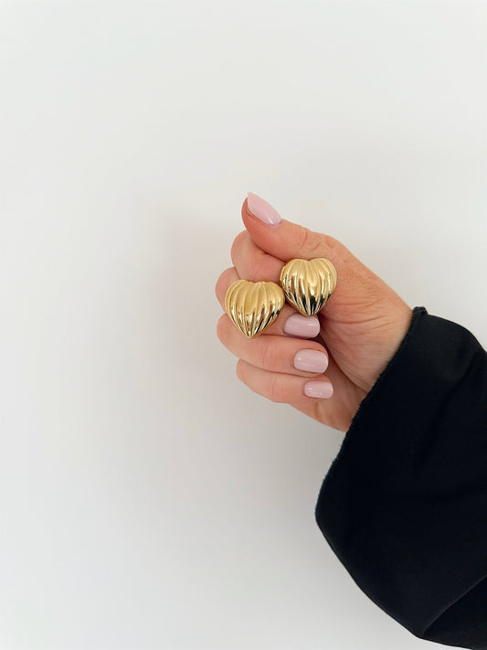 Hjärtformade Statement Örhängen - Milone Jewelry
