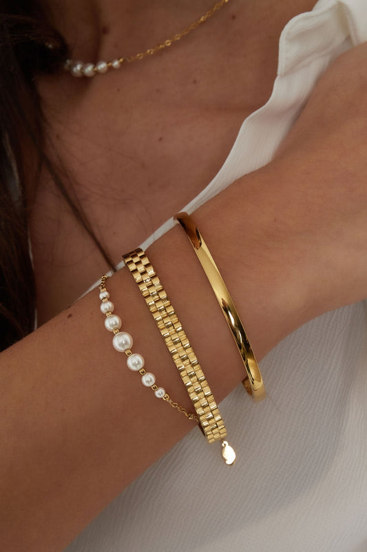 Stelt Länkarmband – Guld - Milone Jewelry