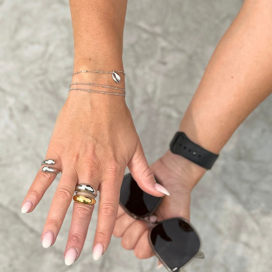 Tvåfärgad Chunky Ring – Kontrast i Stil - Milone Jewelry