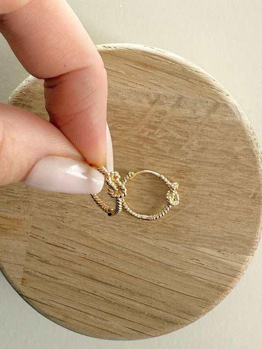 Twist Knot Hoops - Milone Jewelry